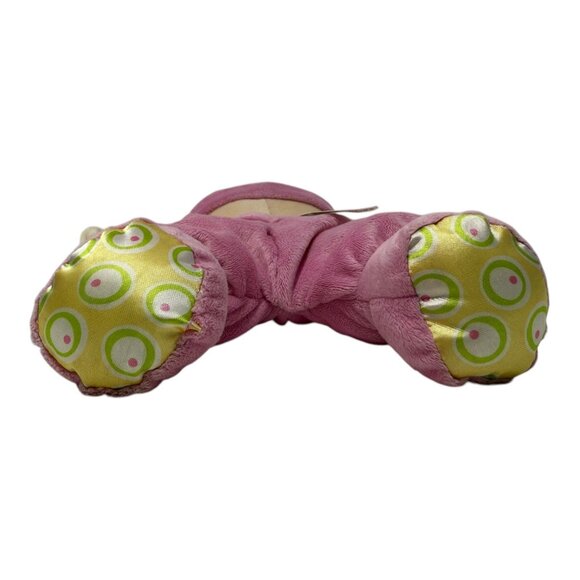 Fisher Price Babys 1st Doll Plush Stuffed Toy Sewn Eyes Rattle Pink Green Toy - Picture 5 of 8